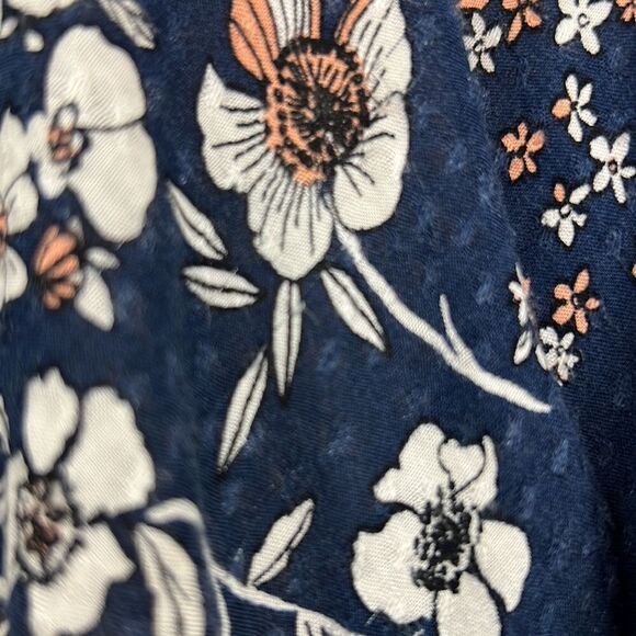 Lush blue floral print wrap spaghetti strap top size small EUC - Picture 5 of 13